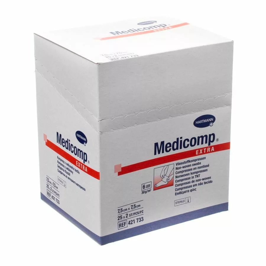 MEDICOMP 7,5x7,5cm 6l. st. 25x2 p/s