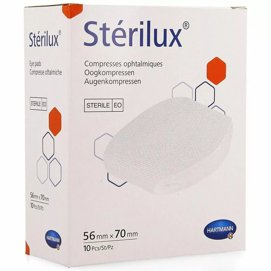 STERILUX oogkompres 56x70 st. 10 p/s