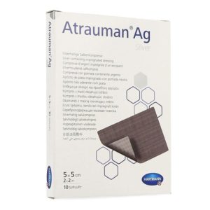 Atrauman Ag st 5x5cm 10 p/s