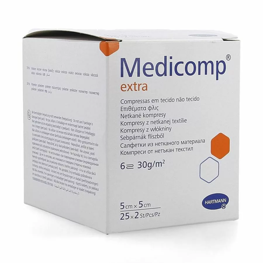 MEDICOMP 5x5cm 6l. st. 25x2 p/s