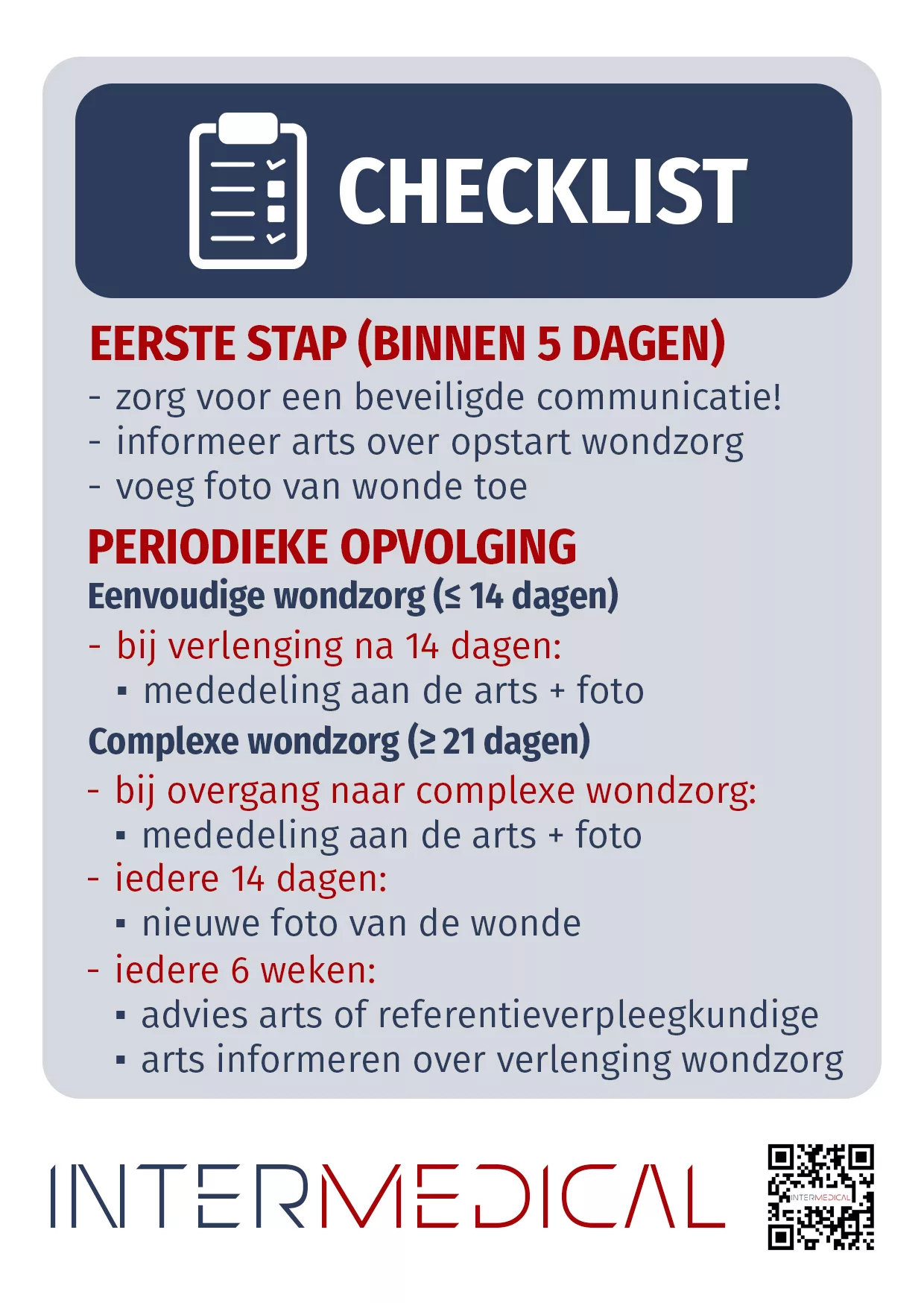 Wondzorg communicatie checklist