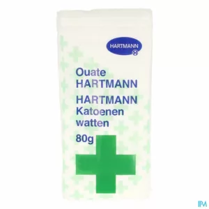 Hartmann katoen watten zigzag 80gr.