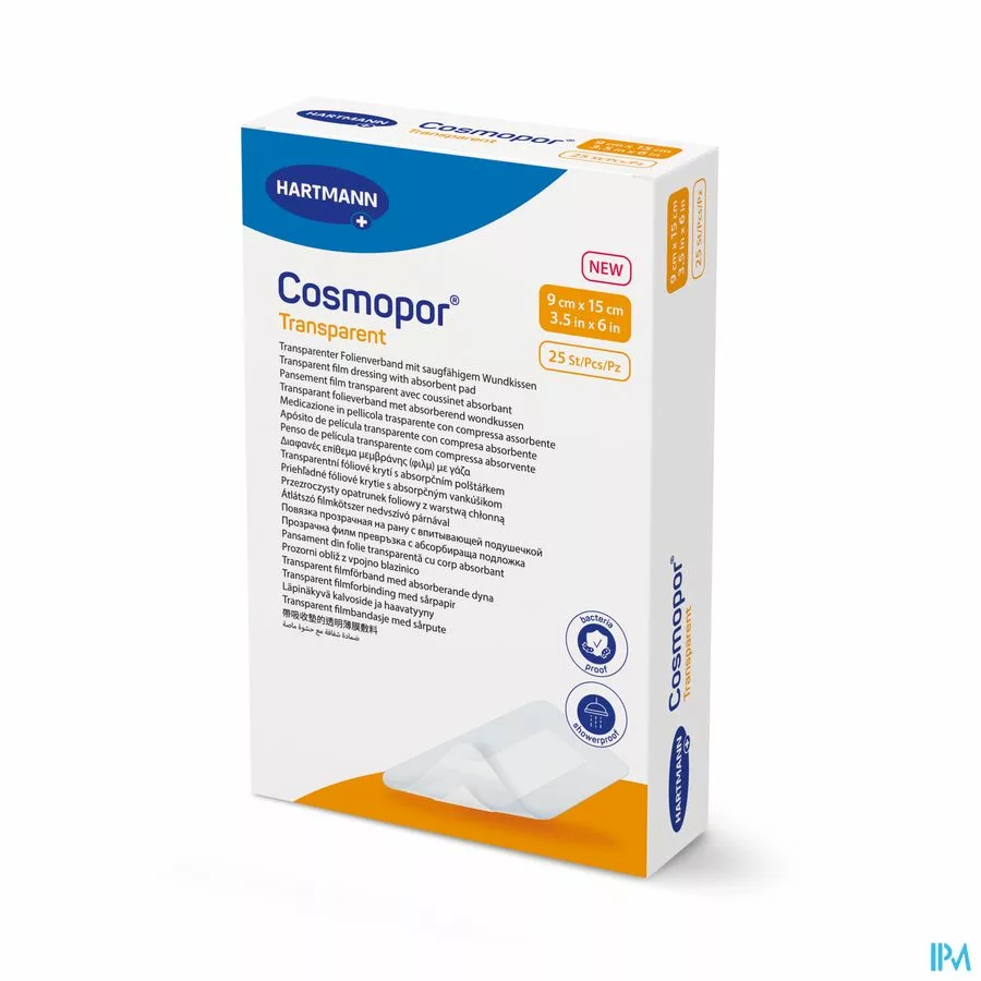 COSMOPOR TRANSPARENT 9x15 cm 25 p/s