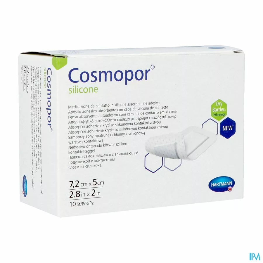 Cosmopor silicone 7,2x5cm 10 p/s