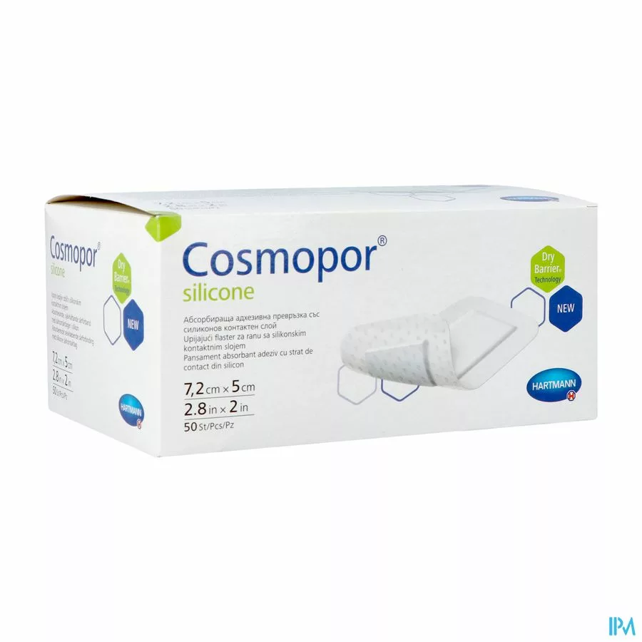 Cosmopor silicone 7,2x5cm 50 p/s