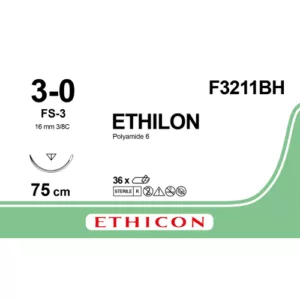 Ethilon 3-0 75 cm FS-3 F3211BH 36 stuks