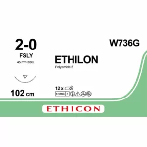 Ethilon Hechtdraad 2-0 102 cm FSLY W736G 12stuks