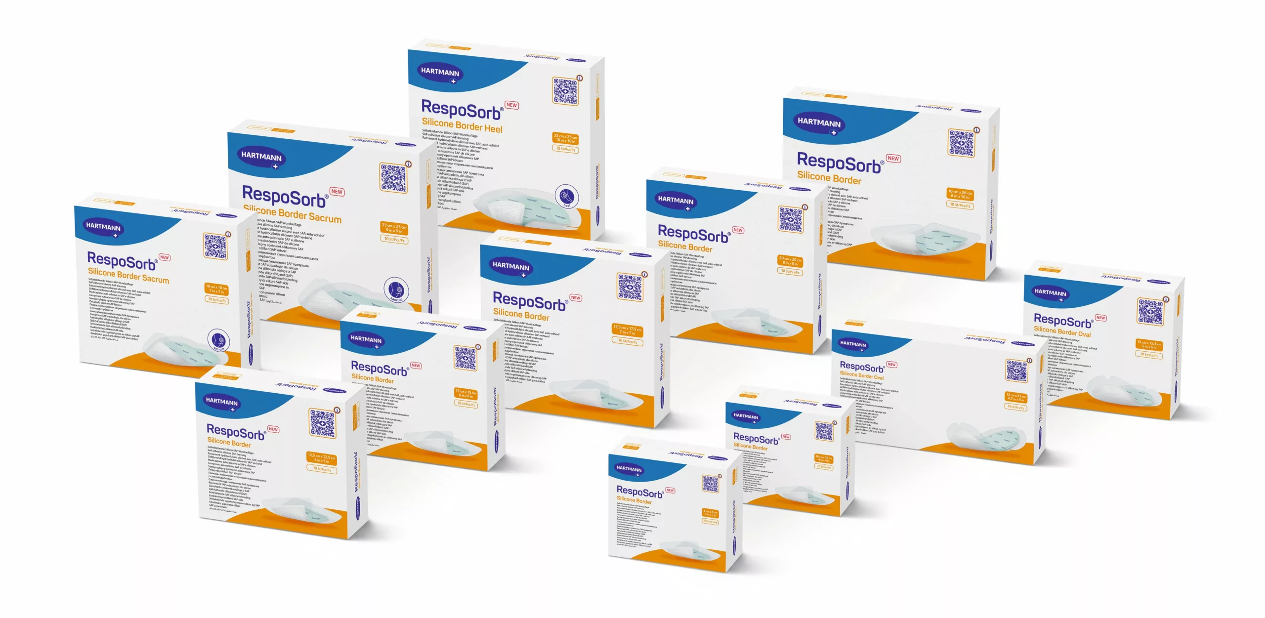 Resposorb Silicone Border Sacrum 18x183 p/s
