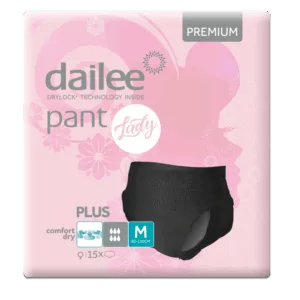 Dailee Pant Lady Plus M Black - 15 stuks