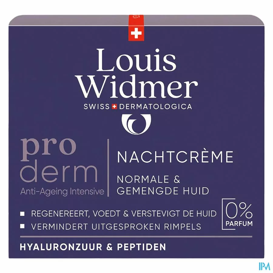 Widmer Proderm Nachtcrème Zonder Parfum 50ml