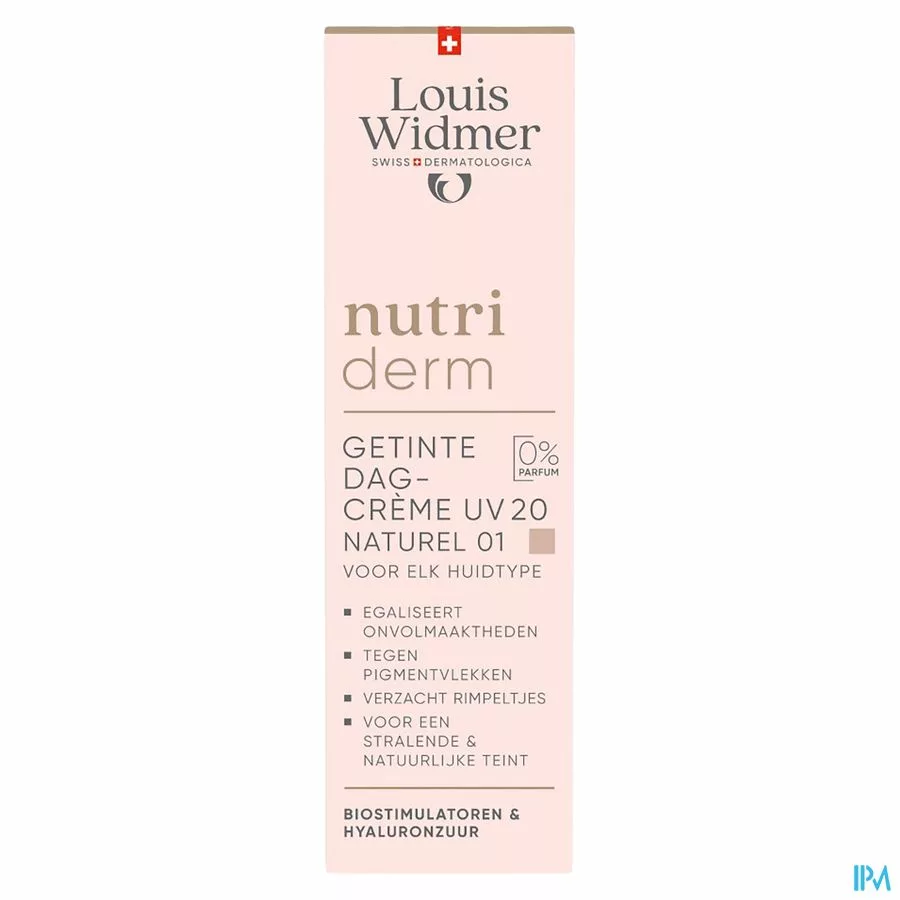 Widmer Nutriderm Getinte Dagcrème Uv 20 Naturel 01 Z Parfum 30ml