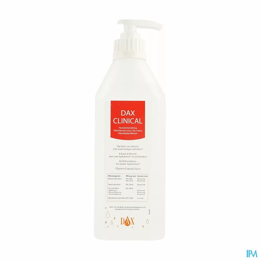 Dax Clinical Handontsmetting Pompfles 600ml