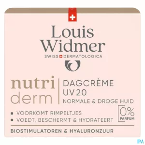 Widmer Nutriderm Dagcrème Uv 20 Zonder Parfum 50ml