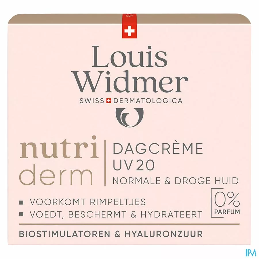Widmer Nutriderm Dagcrème Uv 20 Zonder Parfum 50ml