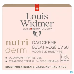 Widmer Nutriderm Dagcrème Éclat Rosé Uv 50 Zonder Parfum 50ml