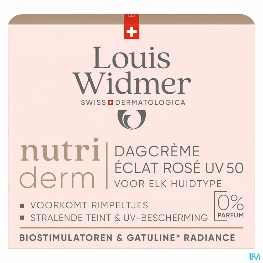 Widmer Nutriderm Dagcrème Éclat Rosé Uv 50 Zonder Parfum 50ml