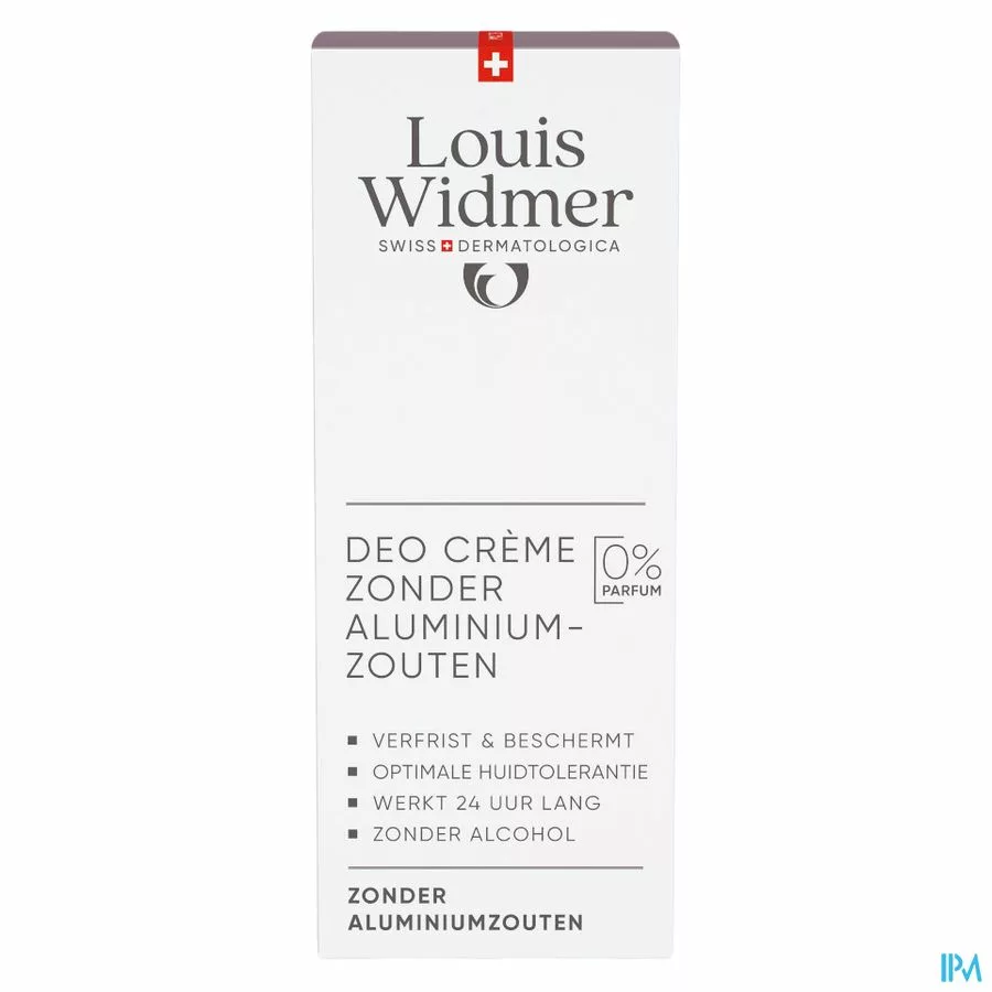 Widmer Deo Crème Zonder Aluminiumzouten Zonder Parfum 40ml