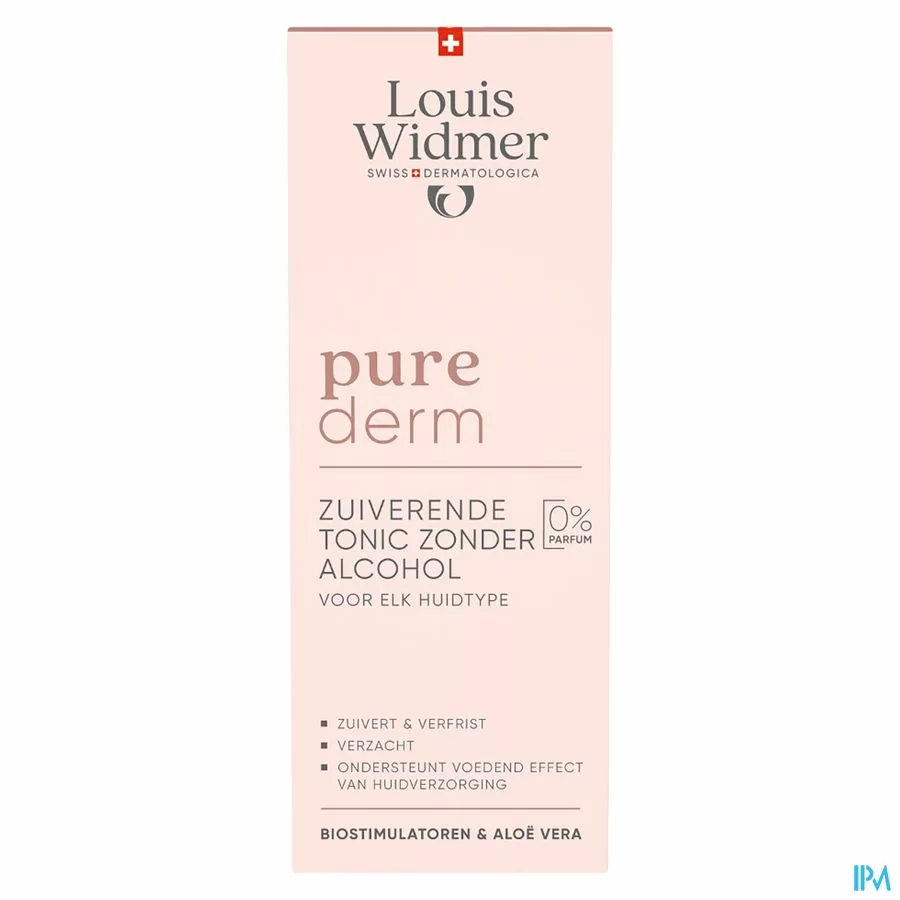 Widmer Purederm Zuiverende Tonic Zonder Alcohol Zonder Parfum 200ml