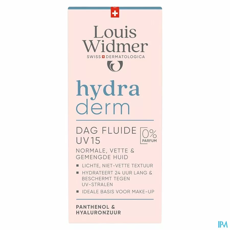 Widmer Hydraderm Dag Fluide Uv 15 Zonder Parfum 50ml