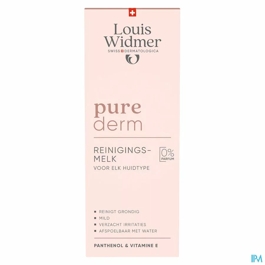 Widmer Purederm Reinigingsmelk Zonder Parfum 200ml