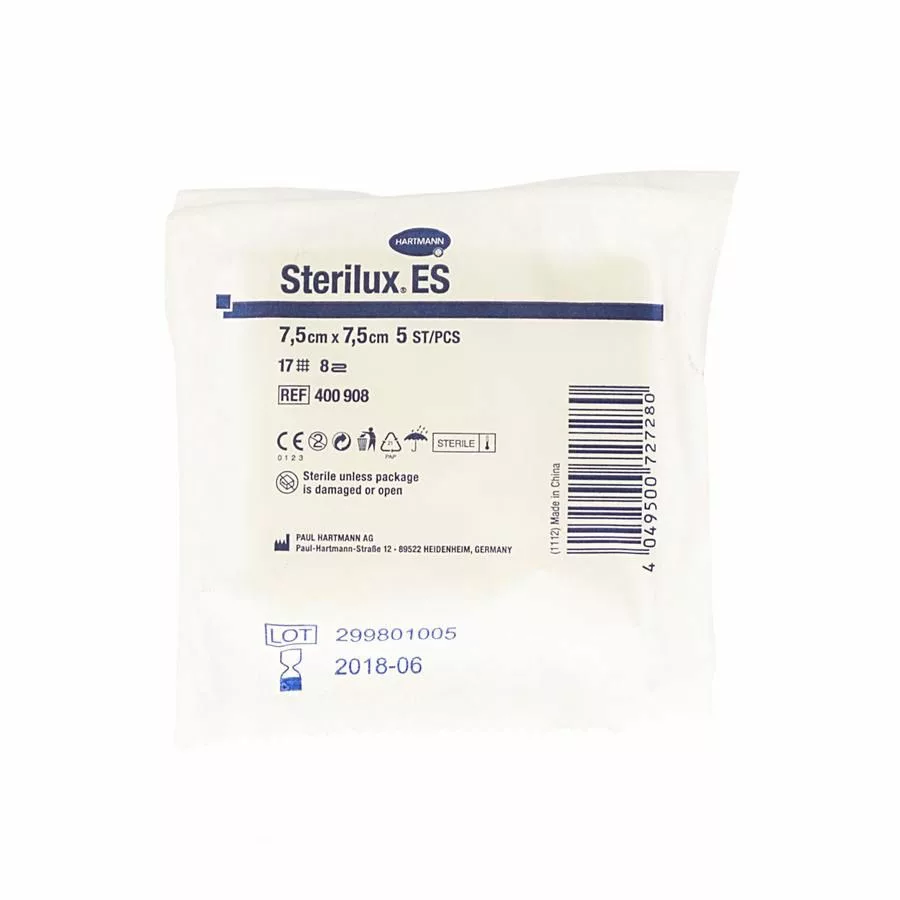 STERILUX 7,5x7,5cm 8l.st. 30x5 p/s