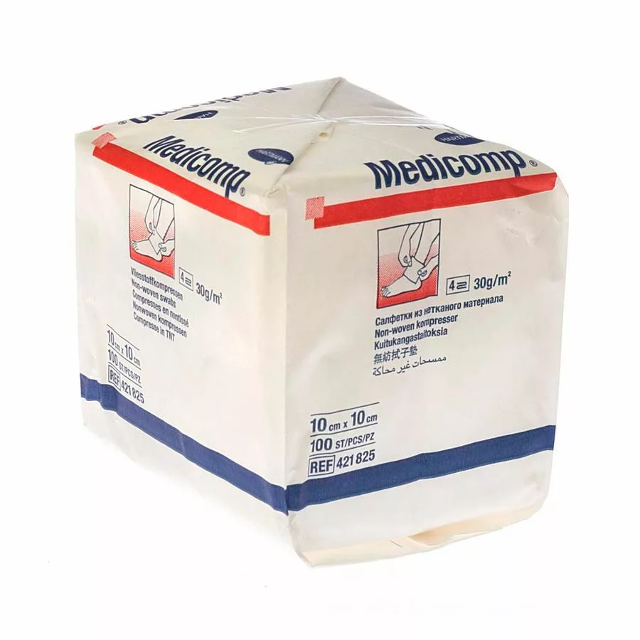 MEDICOMP 10x10cm 4l. nst. 100 p/s