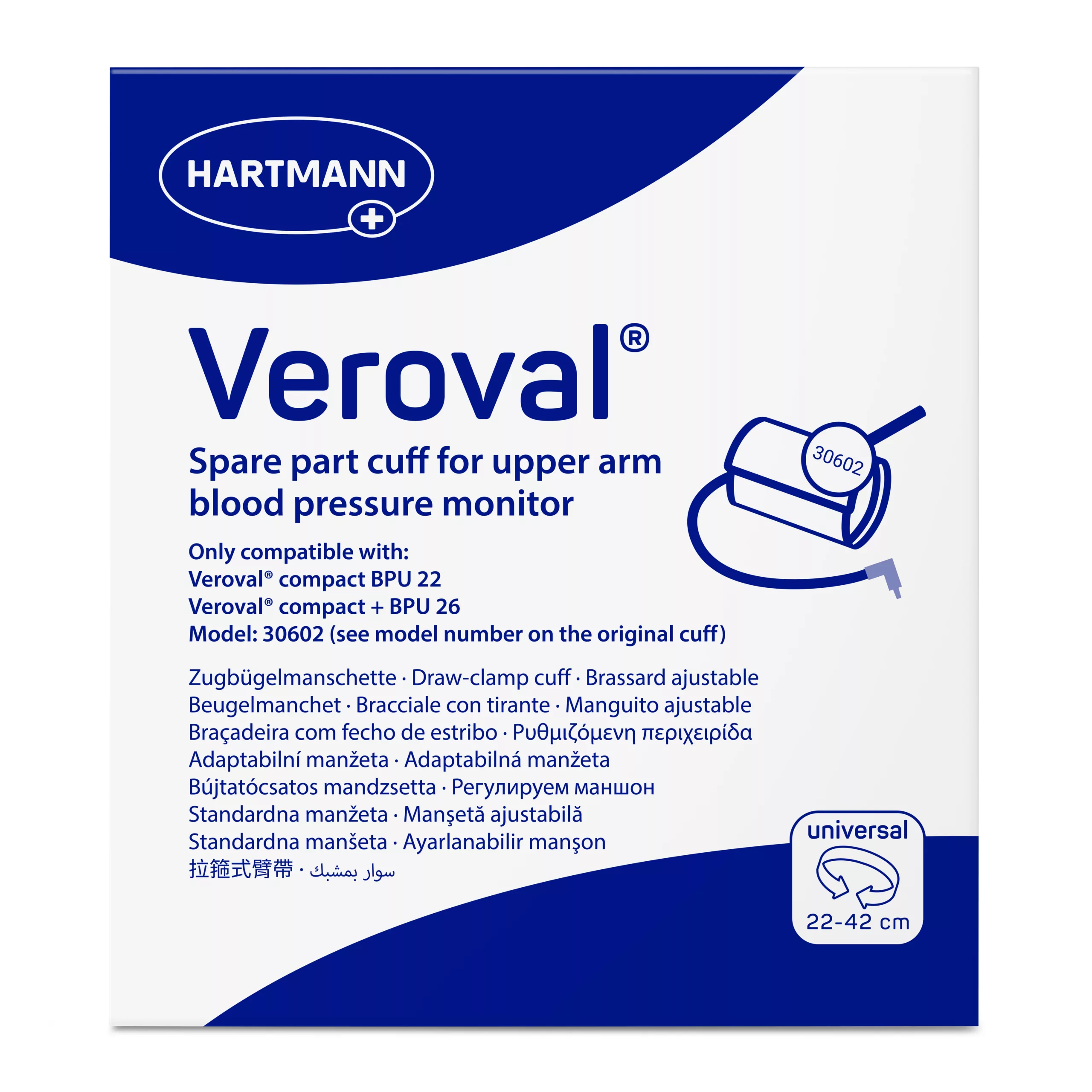 Veroval compact (+) manchet BPU22+BPU26 1 p/s