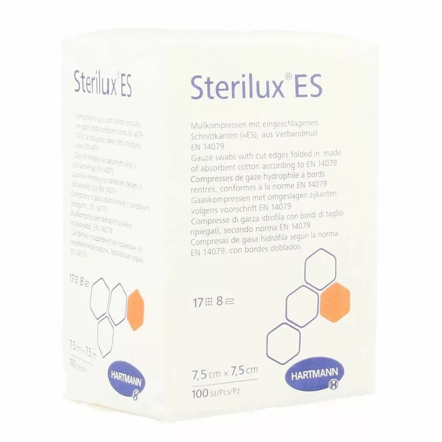 STERILUX ES 7,5x7,5cm 8l.nst. 100 p/s