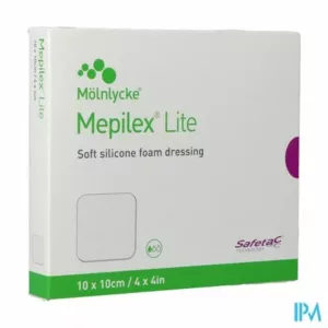 Mepilex Lite Dun Verb Silicone Ster 10x10,00cm 5 284100