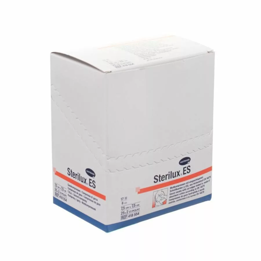 STERILUX ES 7,5x7,5cm 8l.st. 25x2 p/s
