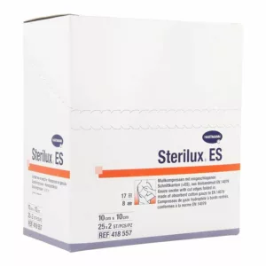 STERILUX ES 10x10cm 8l.st. 25x2 p/s