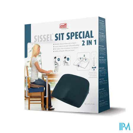 SISSEL® SIT SPECIAL 2-in-1 - grijs Luxe 2-delig wigkussen - met uitneembaar gedeelte