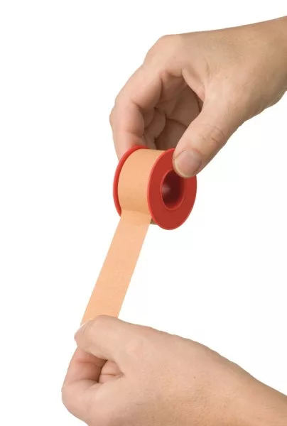 Heka plast hechtpleister textiel ring 5 m x 2,5 cm niet-steriel