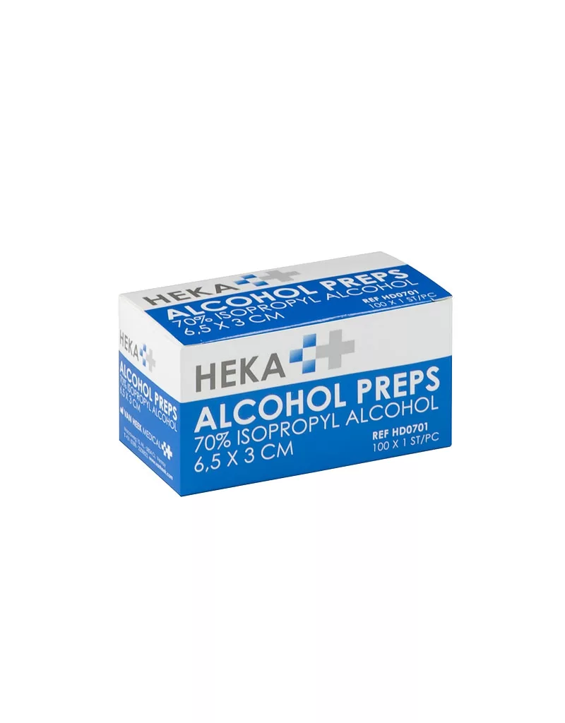 Heka alcoholdoekjes 6,5 x 3 cm niet steriel