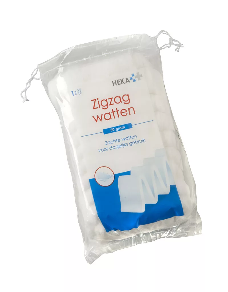 Heka zigzag watten 50 gram niet-steriel