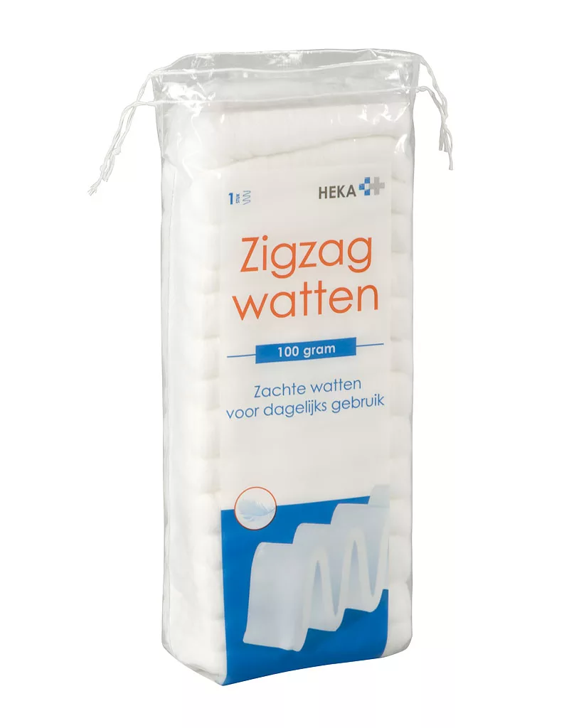 Heka zigzag watten 100 gram niet-steriel