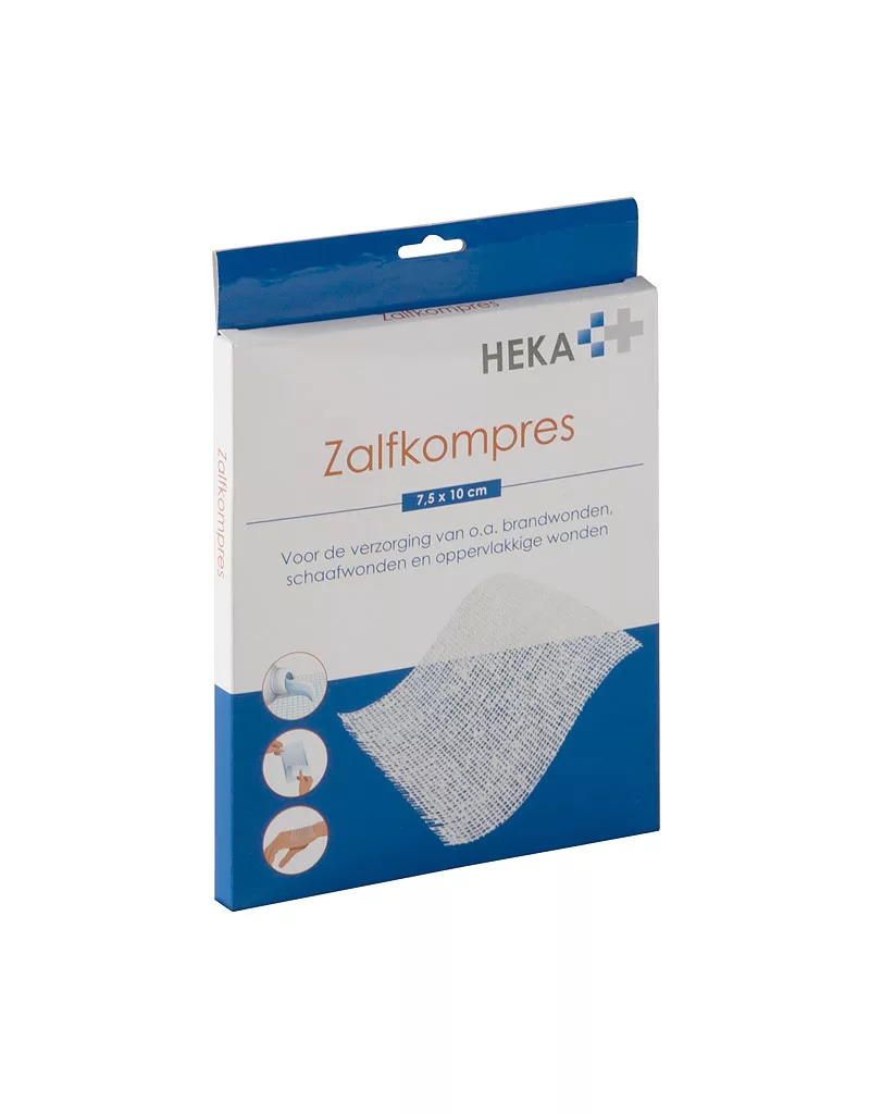 Heka zalfkompres 7,5 x 10 cm steriel