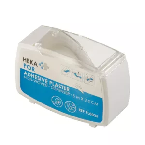 Heka por non-woven hechtpleister dispenser 5 m x 2,5 cm niet-steriel