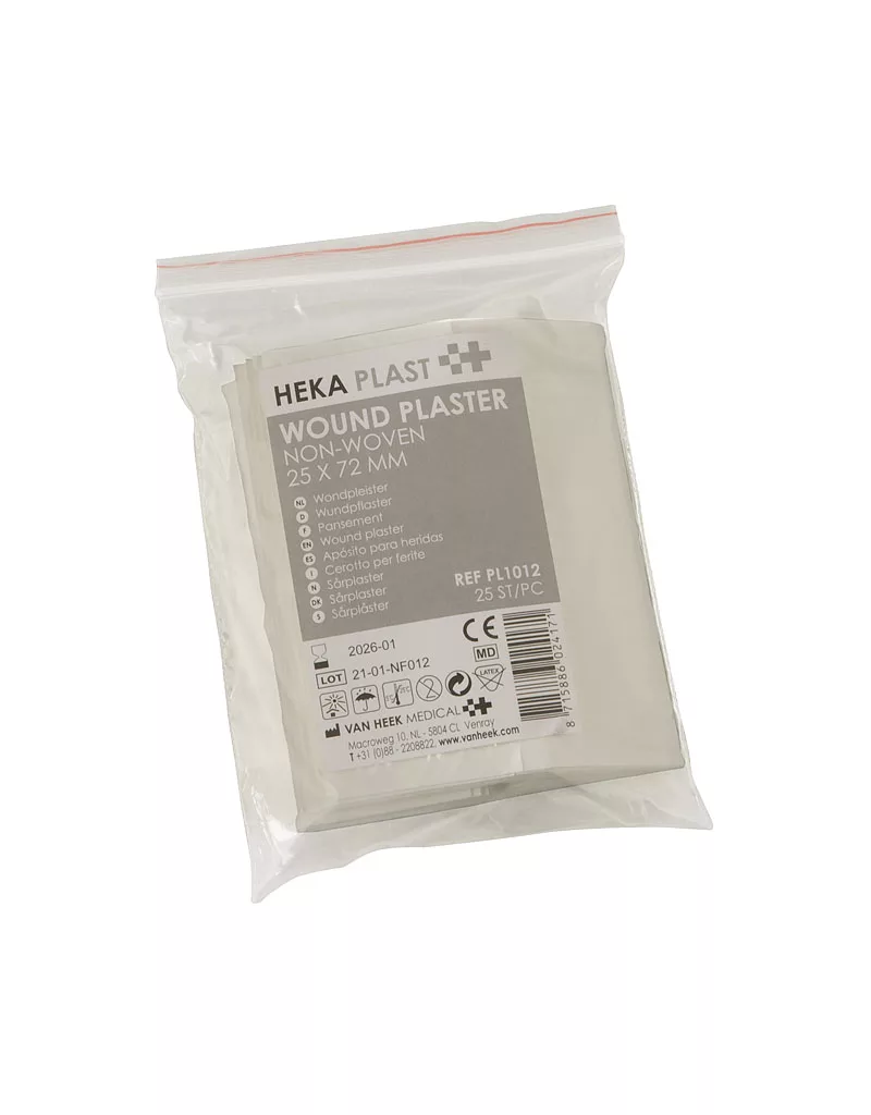 Heka navul non-woven hechtpleister pleisterdispenser 72 x 25 mm niet steriel